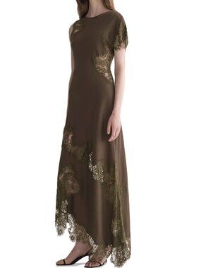 A.L.C. Alessia Lace Inset Asymmetrical Dress